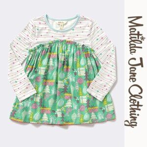 Matilda Jane | White and Green Winter Dreamscape Top | Size 2T